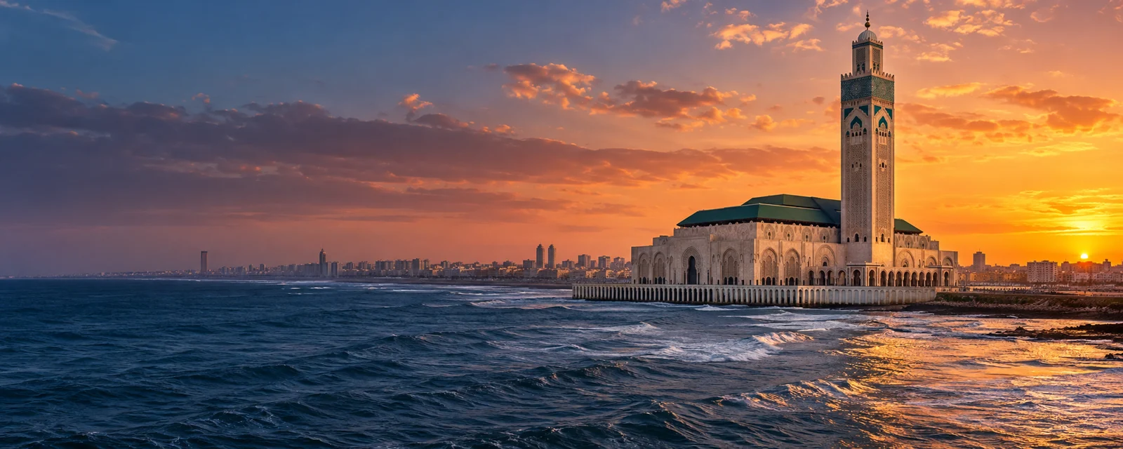 Illustration de la côte atlantique à Casablanca